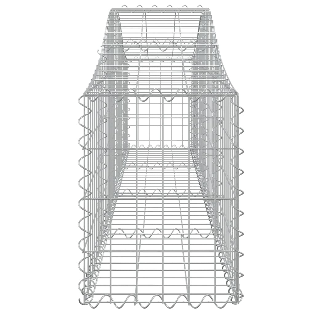 vidaXL Cestos gabião arqueados 30pcs 200x30x40/60 cm ferro galvanizado