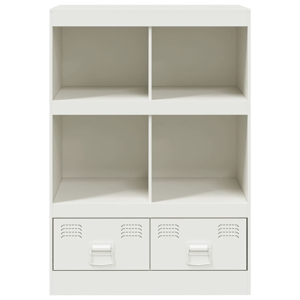 vidaXL Aparador alto 67x39x95 cm aço branco