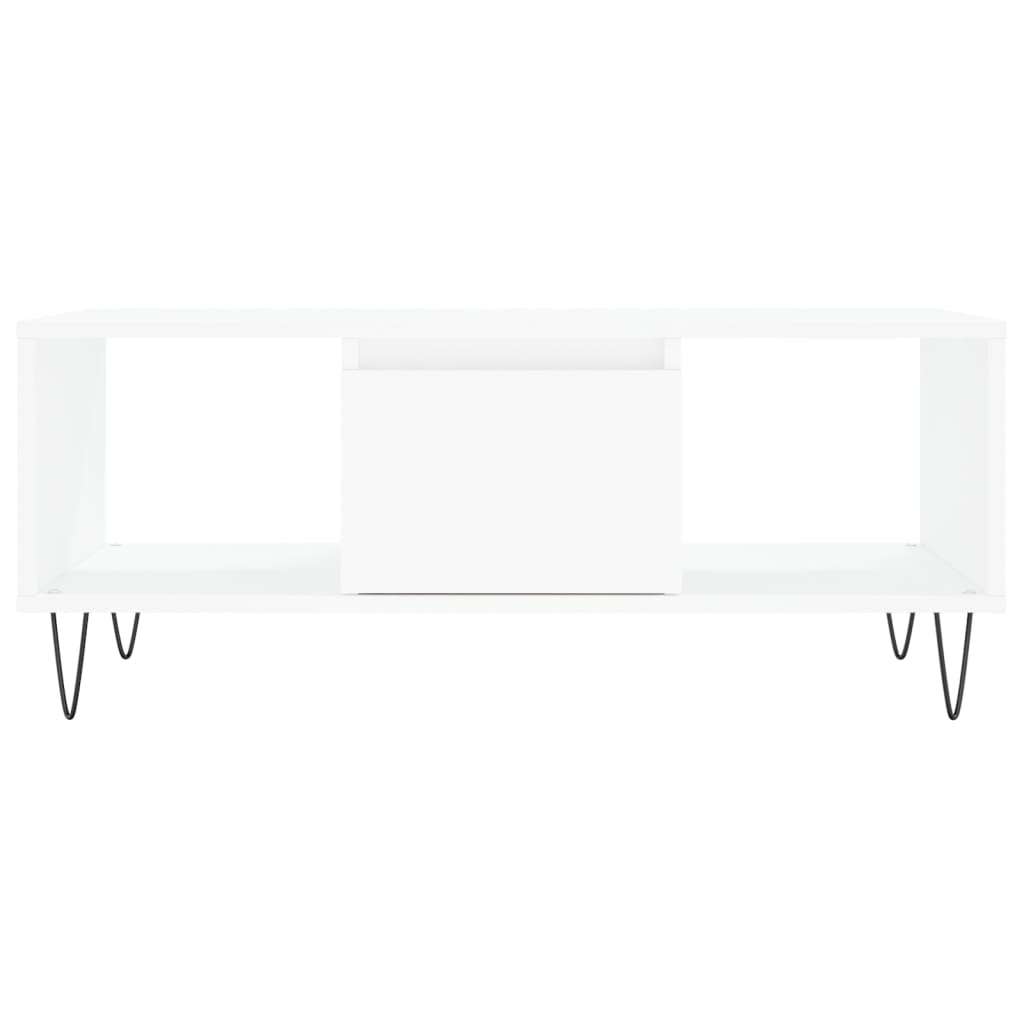 vidaXL Mesa de centro 90x50x36,5 cm derivados de madeira branco