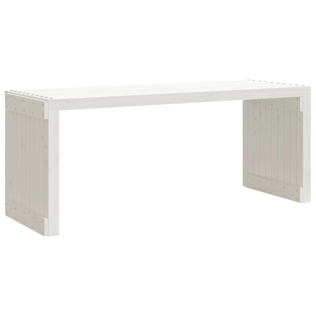 vidaXL Banco de jardim extensível 212,5x40,5x45 cm pinho maciço branco