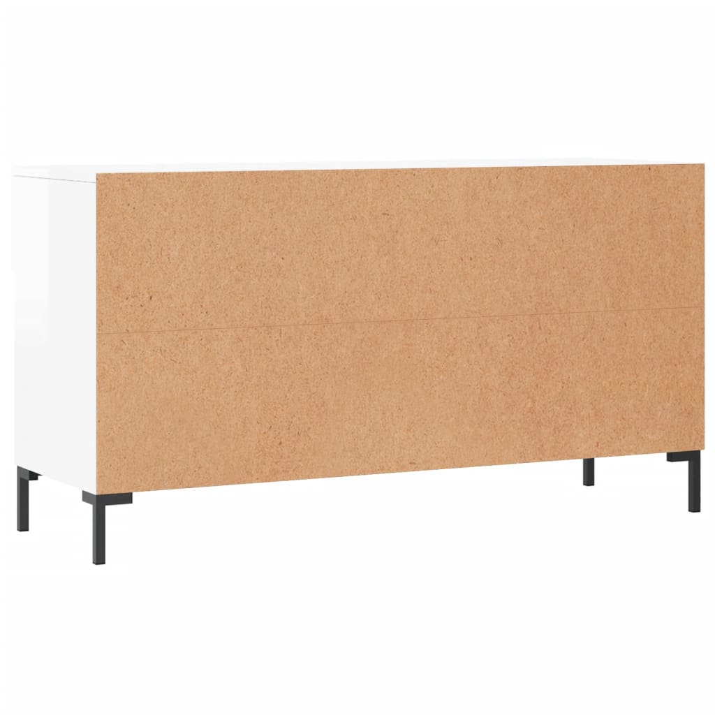 vidaXL Banco sapateira 102x35x55 cm derivados madeira branco brilhante