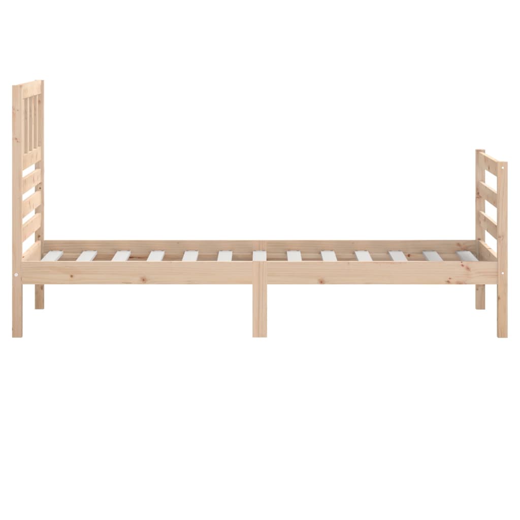 vidaXL Estrutura de cama pequena solteiro 75x190 cm madeira maciça