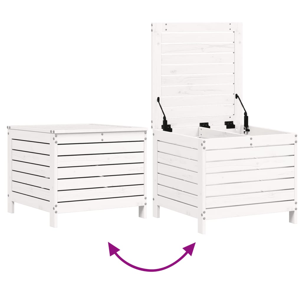 vidaXL 7 pcs conjunto de sofás para jardim pinho maciço branco