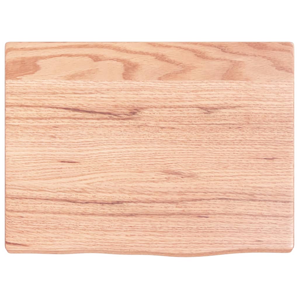 vidaXL Bancada p/ WC 40x30x2 cm madeira maciça tratada castanho-claro