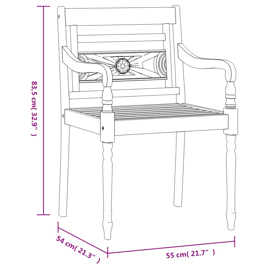 vidaXL 3 pcs conjunto de jantar para jardim madeira de teca maciça