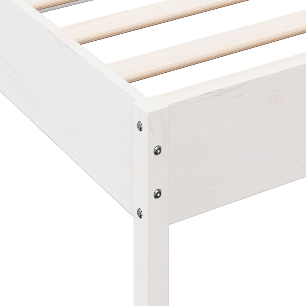 vidaXL Cama sem colchão 90x190 cm madeira de pinho maciça branco