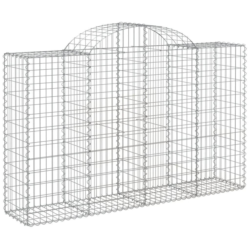 vidaXL Cestos gabião arqueados 11pcs 200x50x120/140 ferro galvanizado