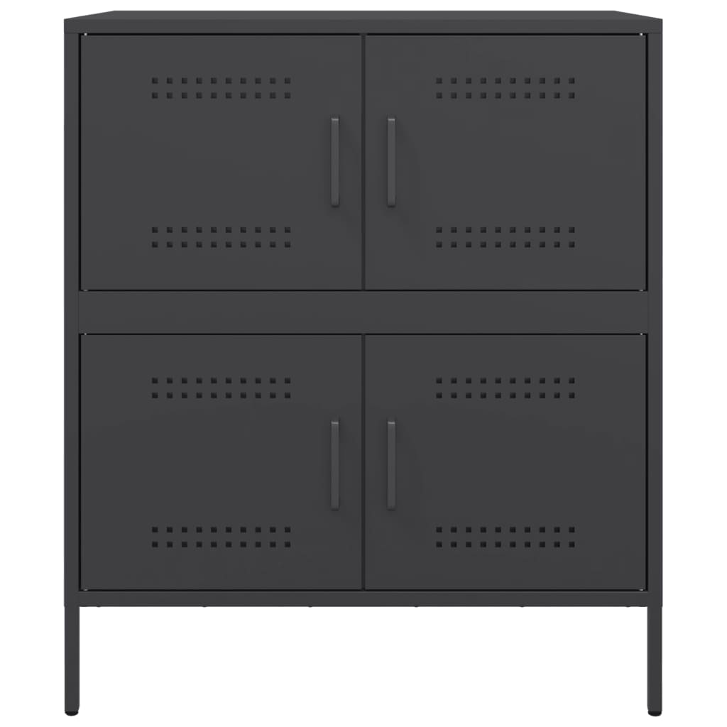 vidaXL Aparador 68x39x79 cm aço preto