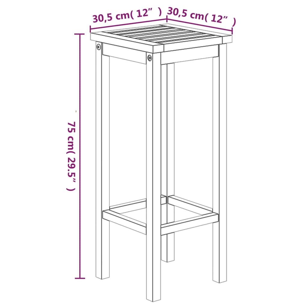 vidaXL Conjunto de bar para jardim 3 pcs madeira de acácia maciça