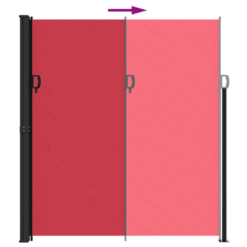 vidaXL Toldo lateral retrátil 220x600 cm vermelho