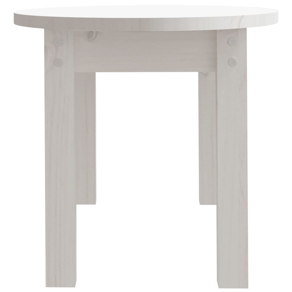 vidaXL Mesa de centro 80x40x35 cm madeira de pinho maciça branco