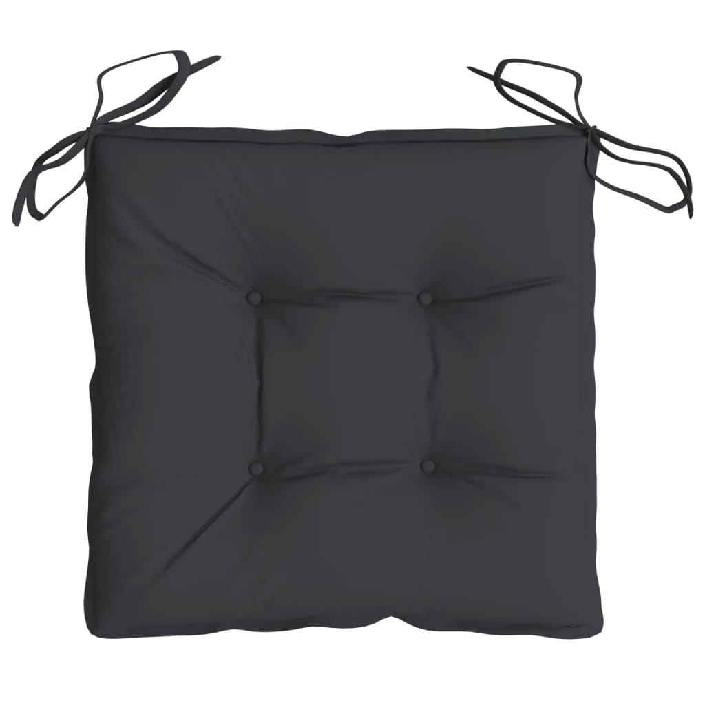 vidaXL Almofadões de cadeira 2 pcs 40x40x7 cm tecido oxford preto