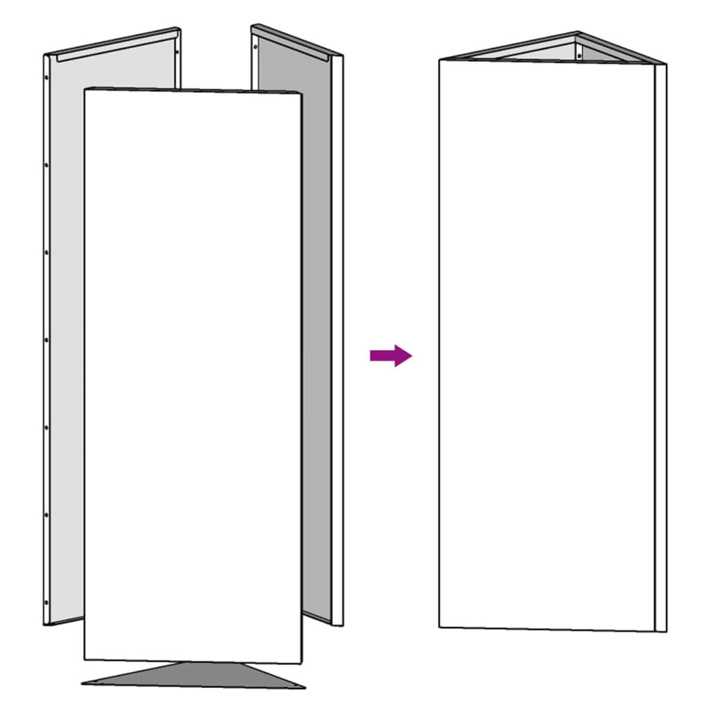 vidaXL Vaso/floreira de jardim triangular 30x26x75 cm aço galvanizado