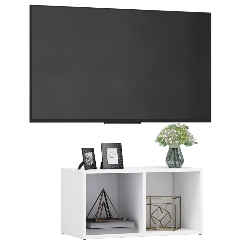 vidaXL Móvel de TV 72x35x36,5 cm derivados de madeira branco