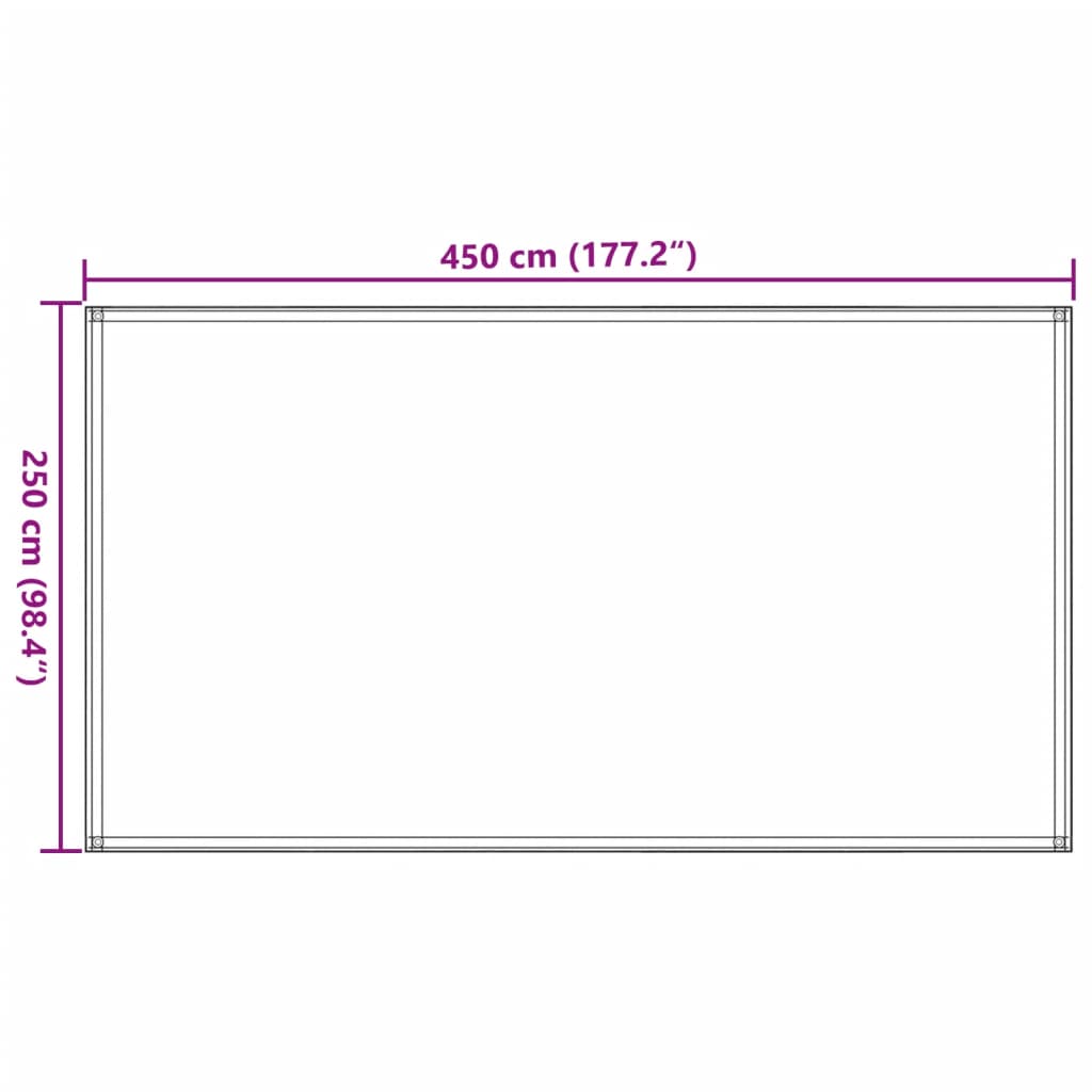 vidaXL Tapete de campismo para tenda 250x450 cm PEAD areia