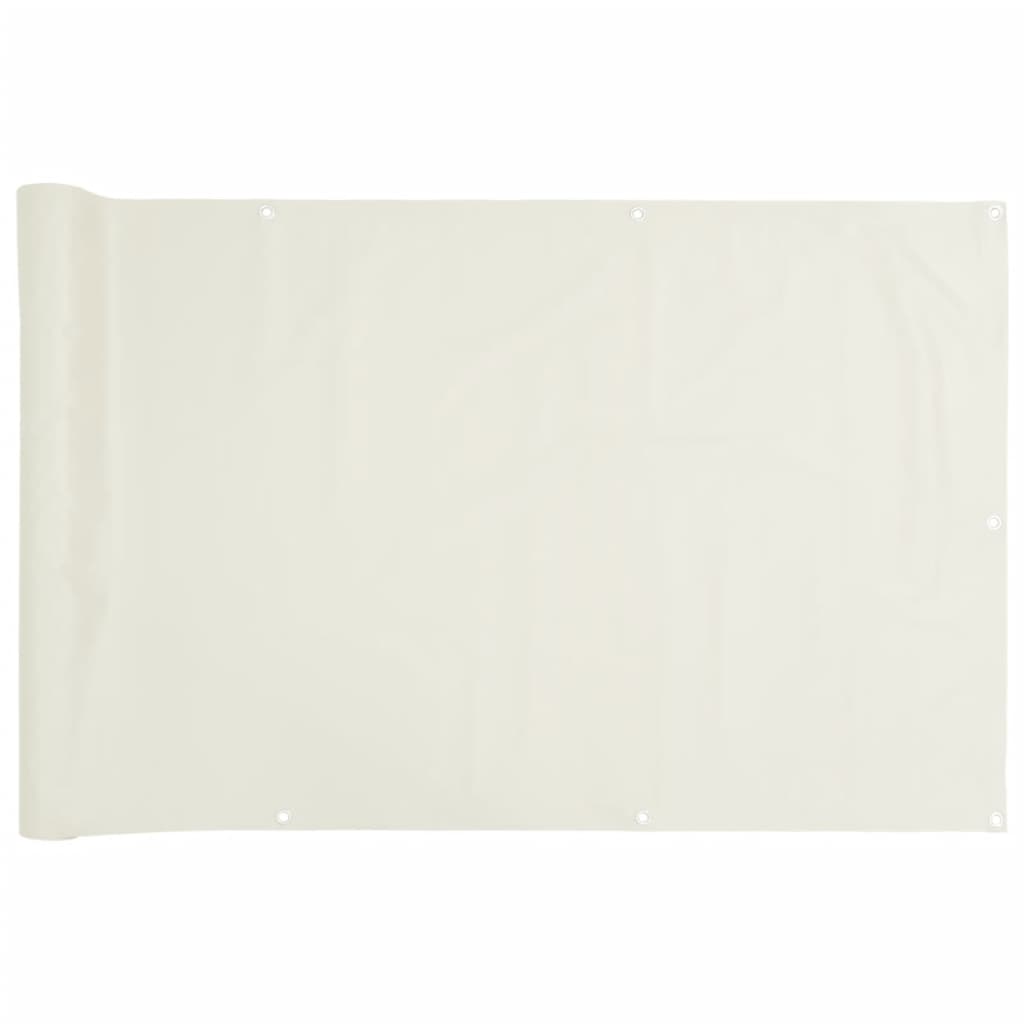 vidaXL Tela de privacidade para varanda 600x120 cm PVC branco