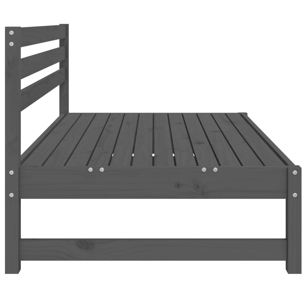 vidaXL Sofás de centro para jardim 2 pcs 120x80 cm pinho maciço cinza