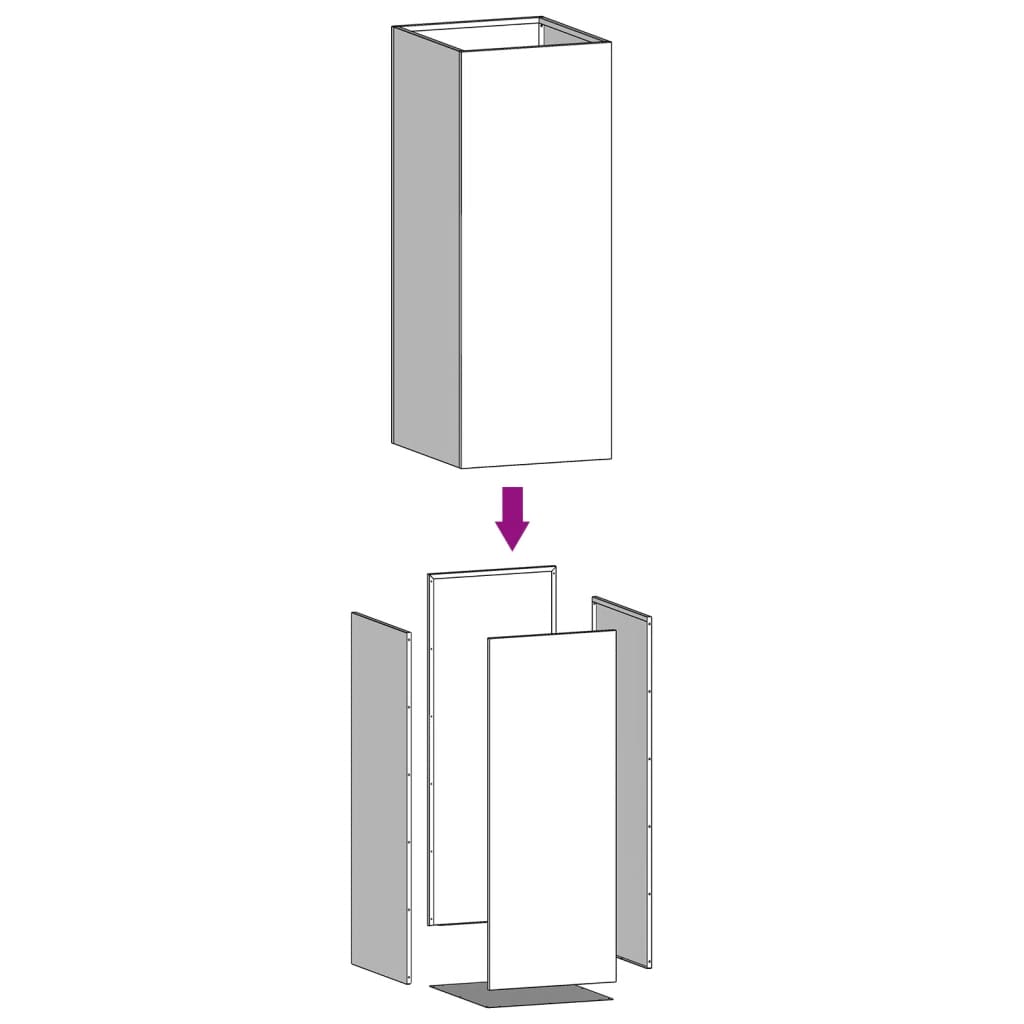 vidaXL Vaso/floreira 32x29x75 cm aço laminado a frio antracite