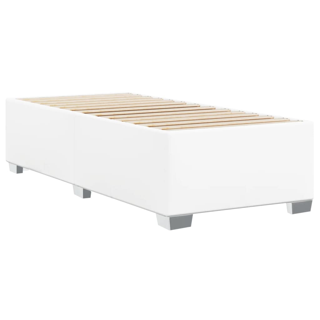 vidaXL Estrutura de cama 80x200 cm couro artificial branco