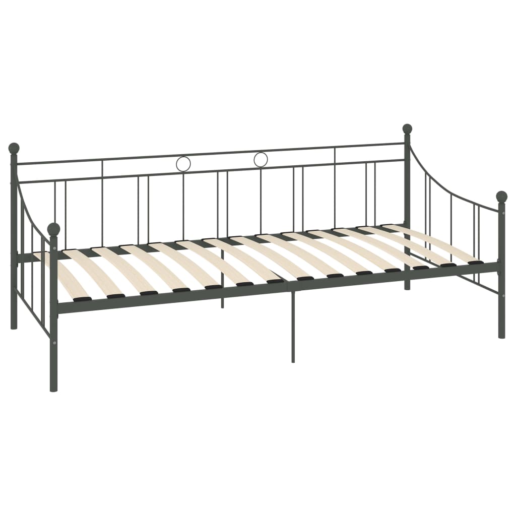 vidaXL Estrutura sofá-cama 90x200 cm metal cinzento