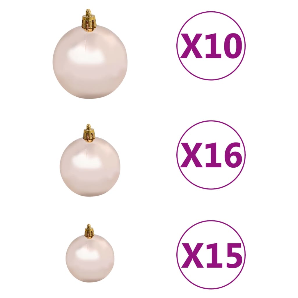 vidaXL Árvore Natal artificial articulada c/ 300 luzes LED+bolas 240cm