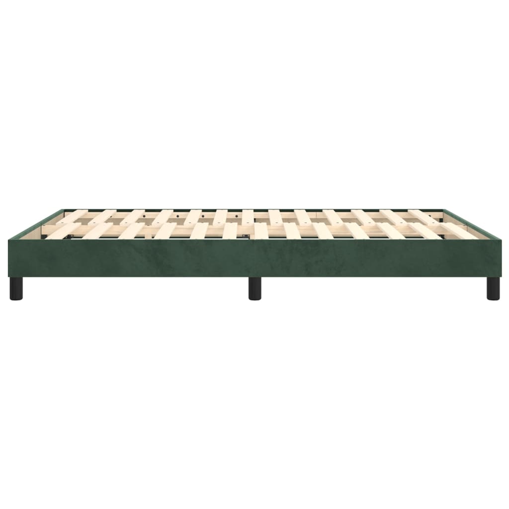 vidaXL Estrutura de cama 140x190 cm veludo verde-escuro