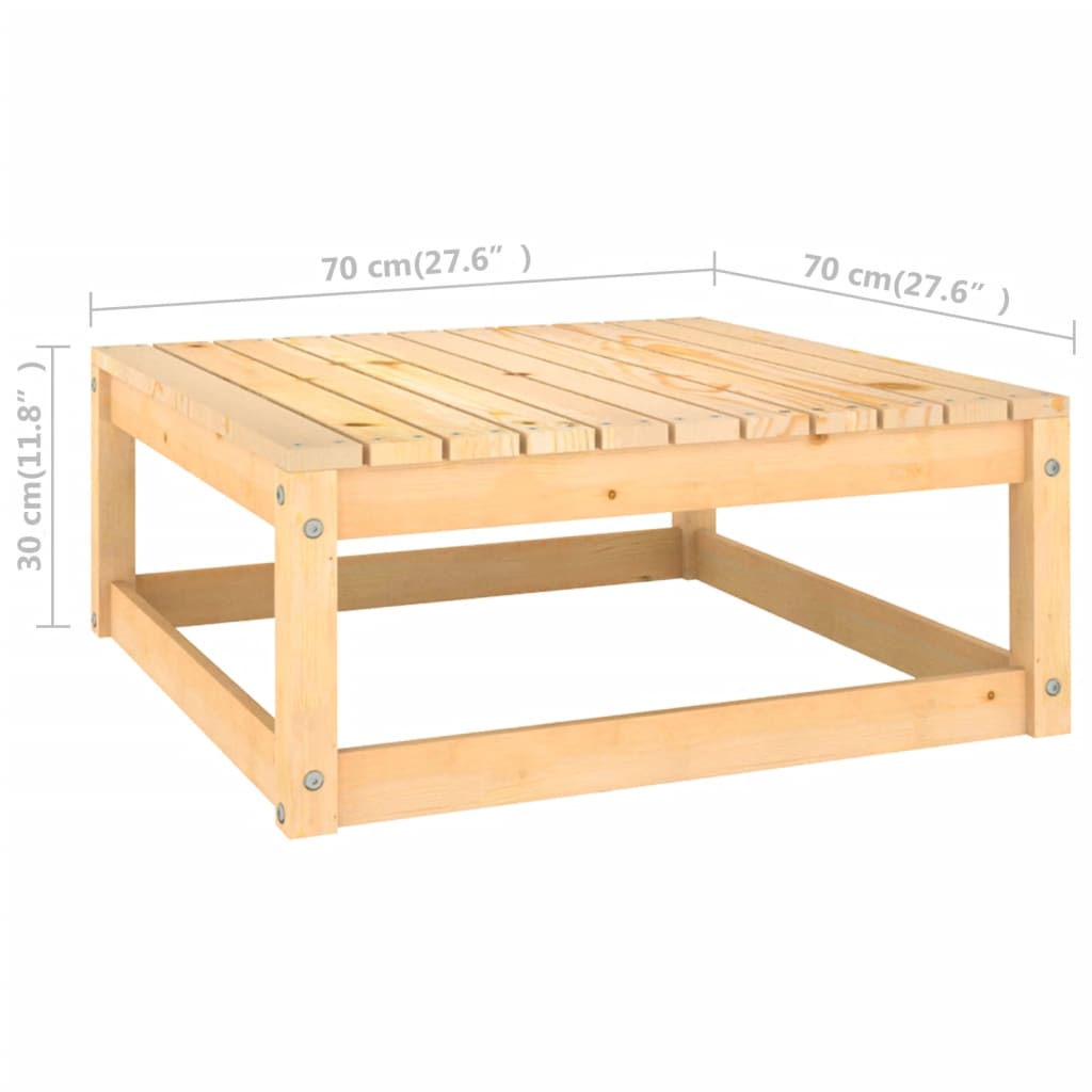 vidaXL 10 pcs conjunto lounge de jardim c/ almofadões pinho maciço