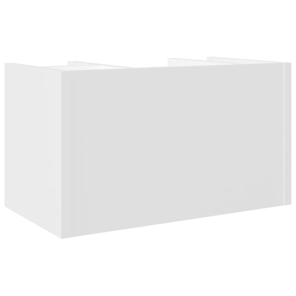 vidaXL Organizador de secretária 44,5x24x25cm derivados madeira branco