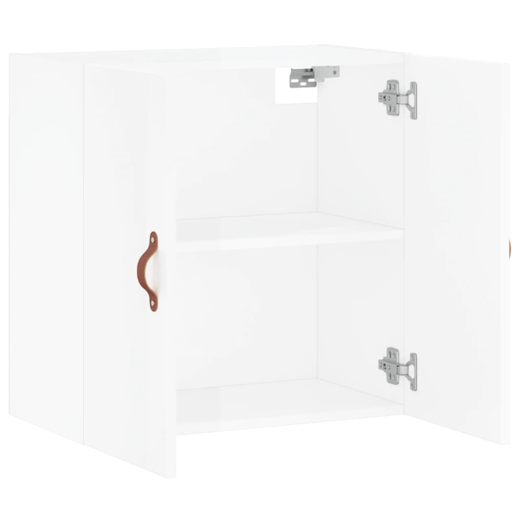 vidaXL Armário de parede 60x31x60cm derivados madeira branco brilhante