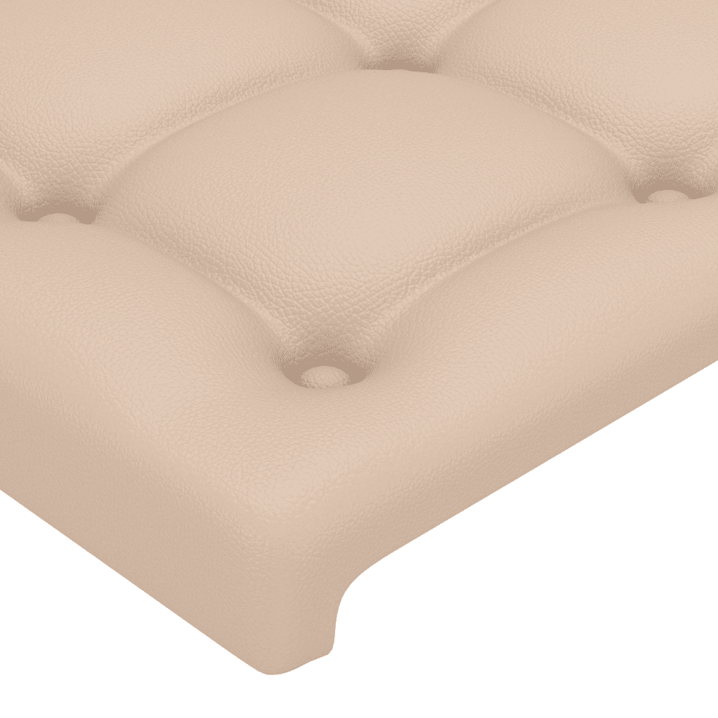 vidaXL Cama com molas/colchão 160x200 cm couro artificial cappuccino