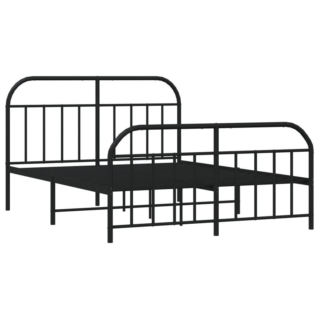 vidaXL Estrutura de cama sem colchão com pés 160x200 cm preto