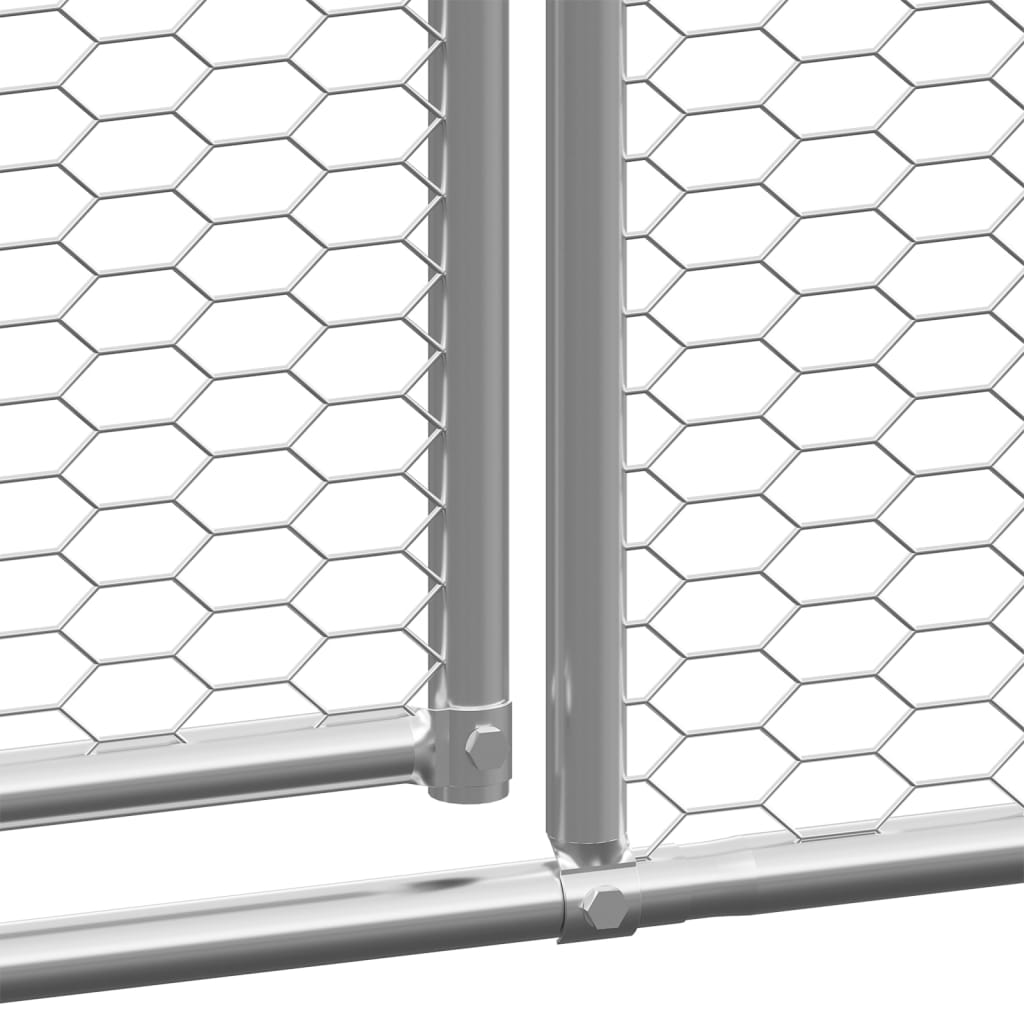 vidaXL Galinheiro de exterior 3x6x2 m aço galvanizado