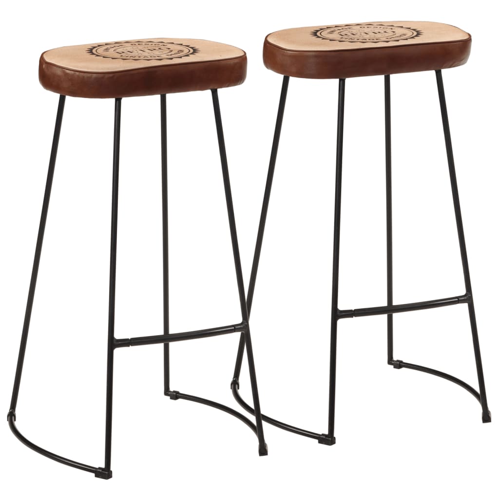 vidaXL Bancos de bar 2 pcs 44x37,5x78 cm castanho-escuro