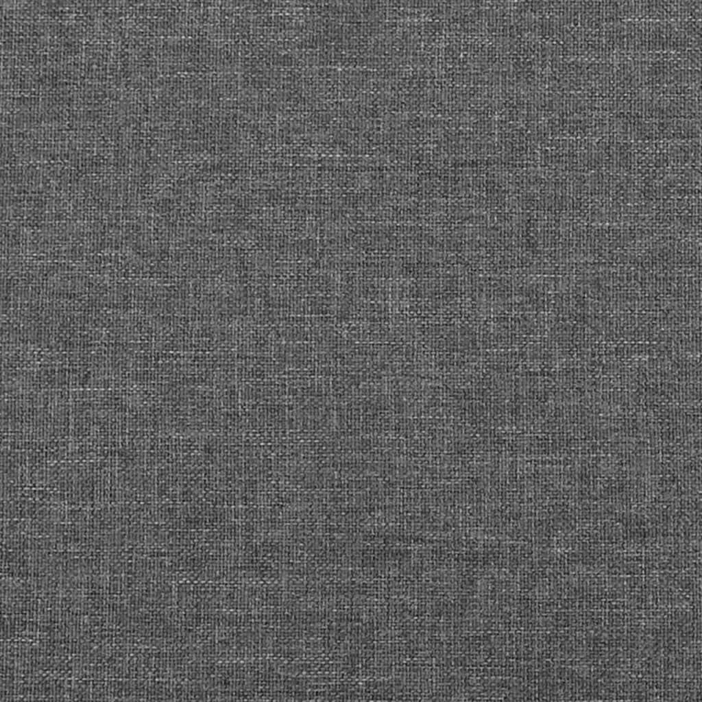 vidaXL Cabeceira de cama 4 pcs tecido 80x7x78/88 cm cinzento-escuro