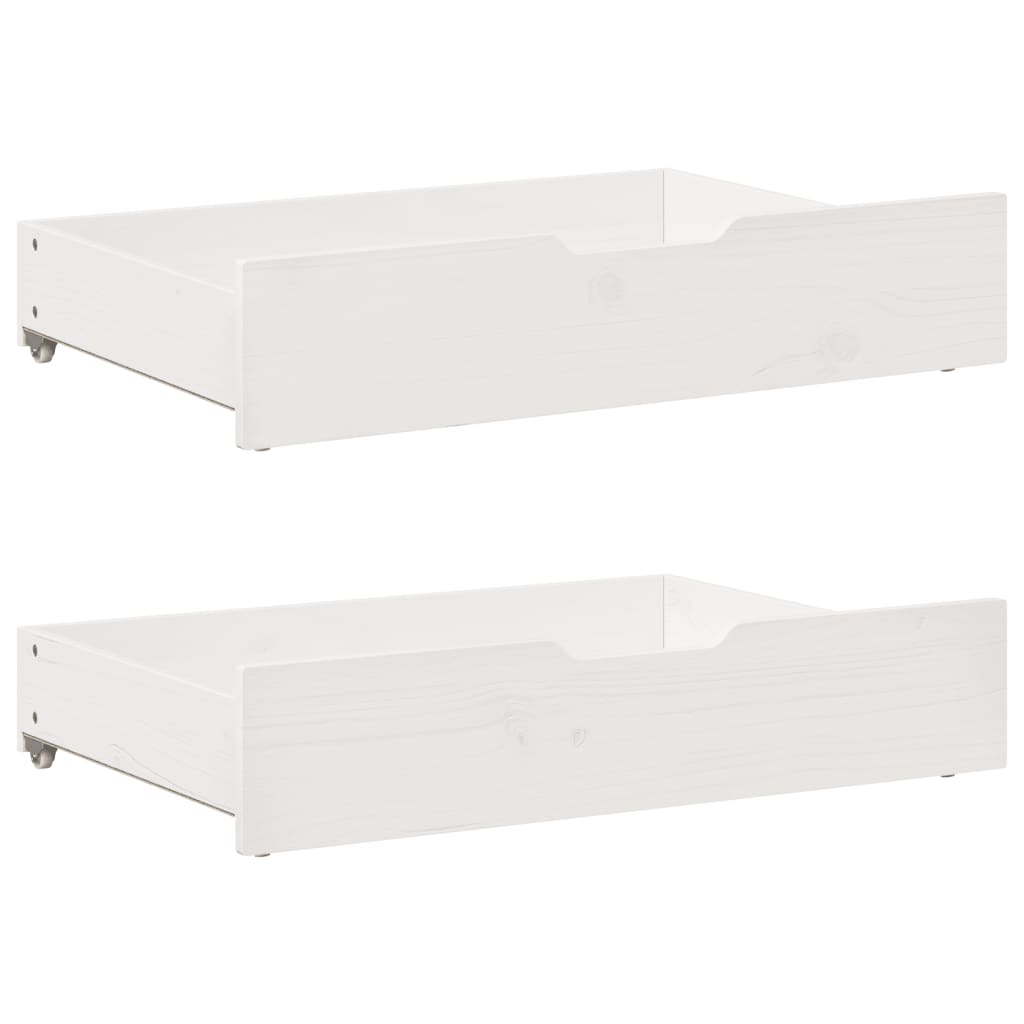 vidaXL Sofá-cama c/ gavetão e gavetas branco 90x190cm madeira de pinho