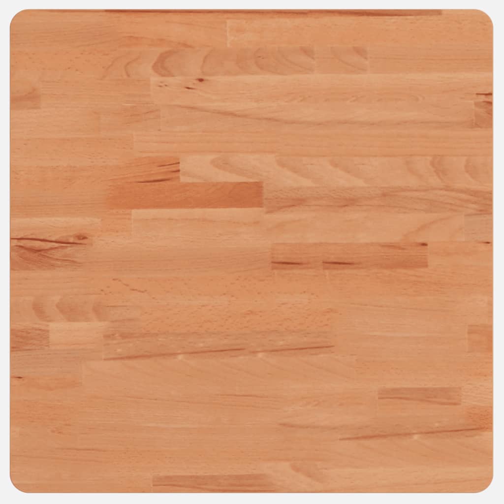 vidaXL Tampo de mesa quadrado 50x50x4 cm madeira de faia maciça