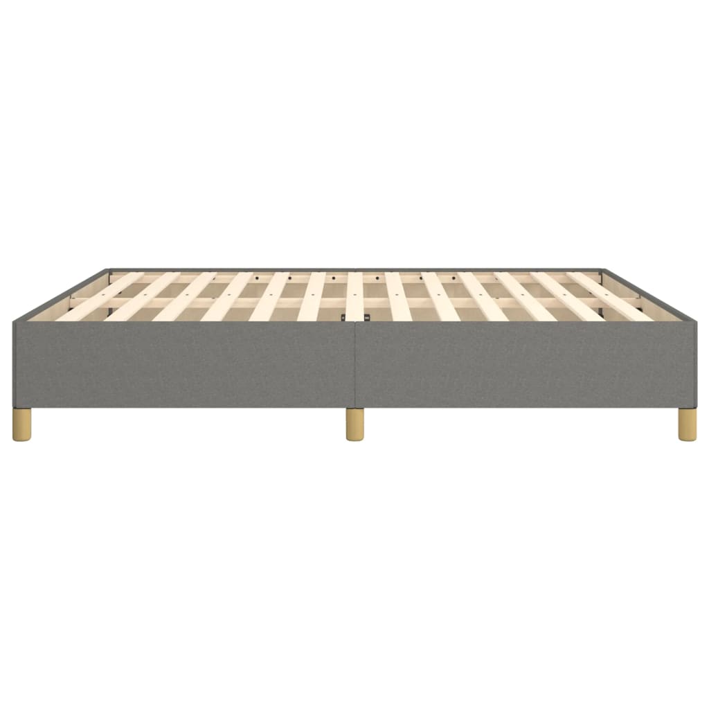 vidaXL Estrutura de cama 160x200 cm tecido cinzento-escuro