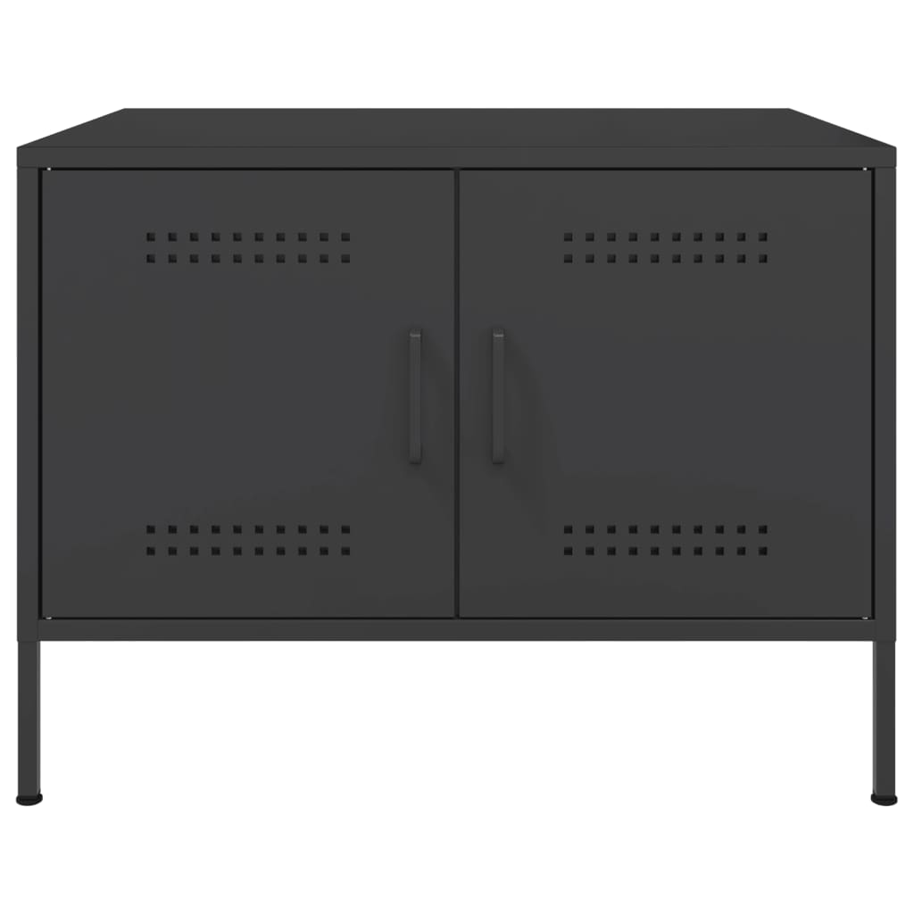 vidaXL Mesa de centro 68x50x50,5 cm aço preto