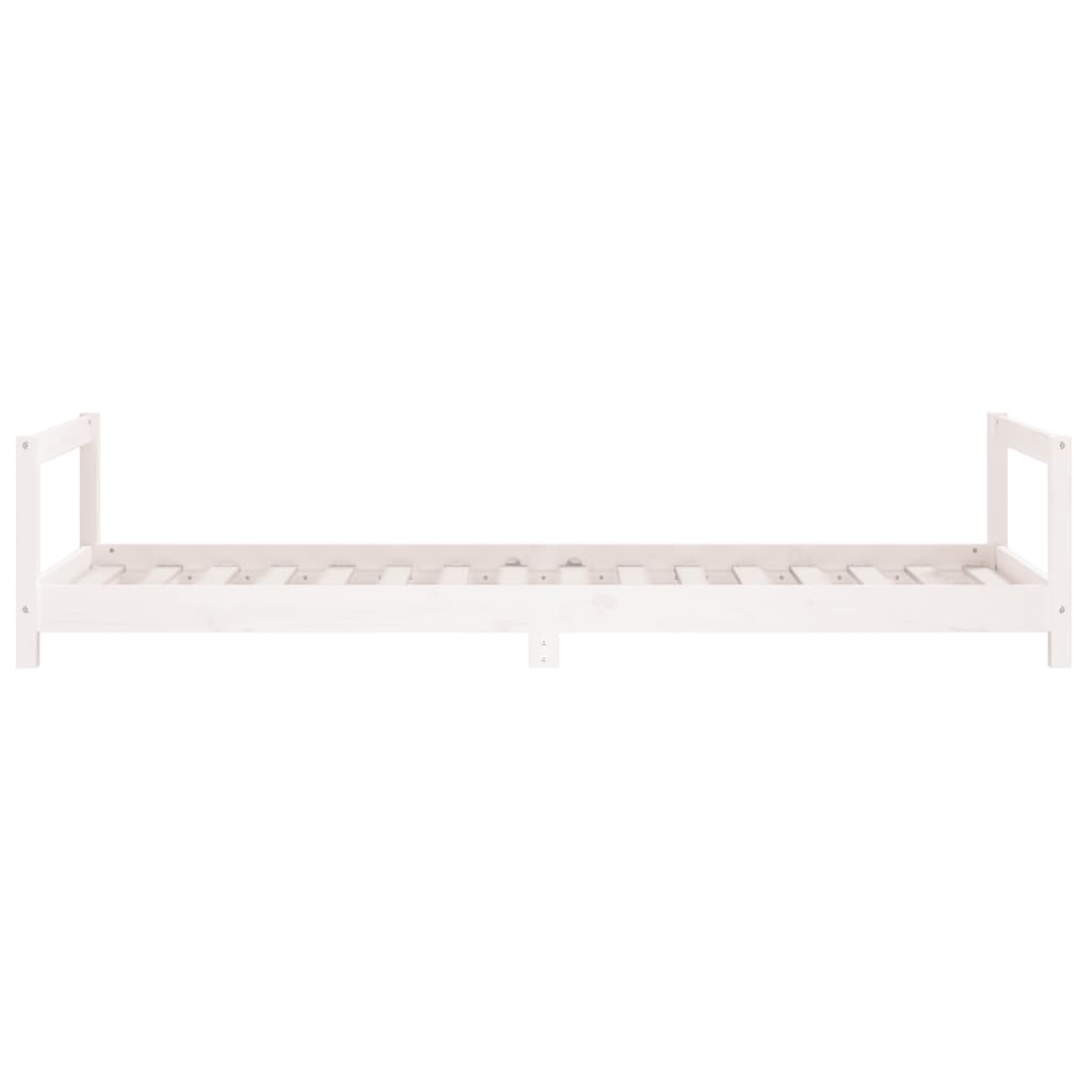 vidaXL Estrutura de cama infantil 80x200 cm pinho maciço branco