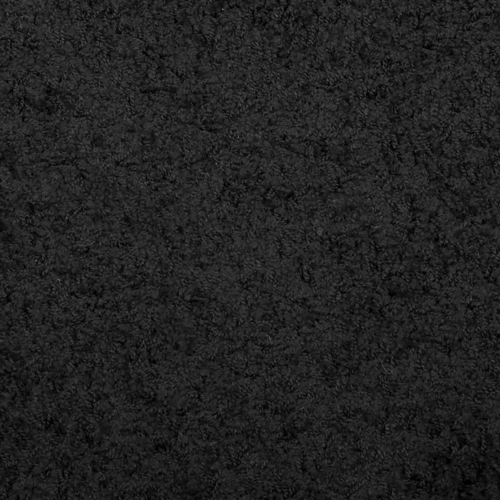 vidaXL Tapete shaggy de pelo alto PAMPLONA 100x200 cm preto