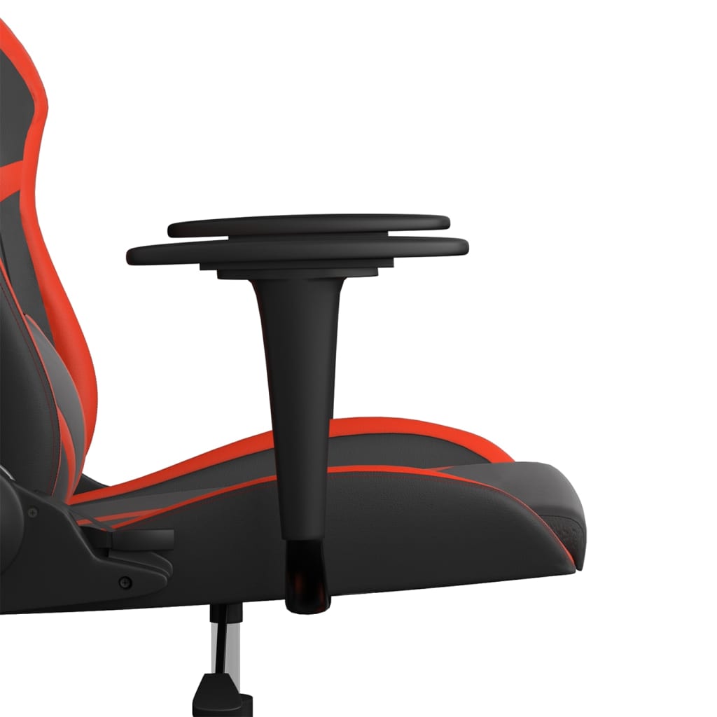 vidaXL Cadeira gaming couro artificial preto e vermelho