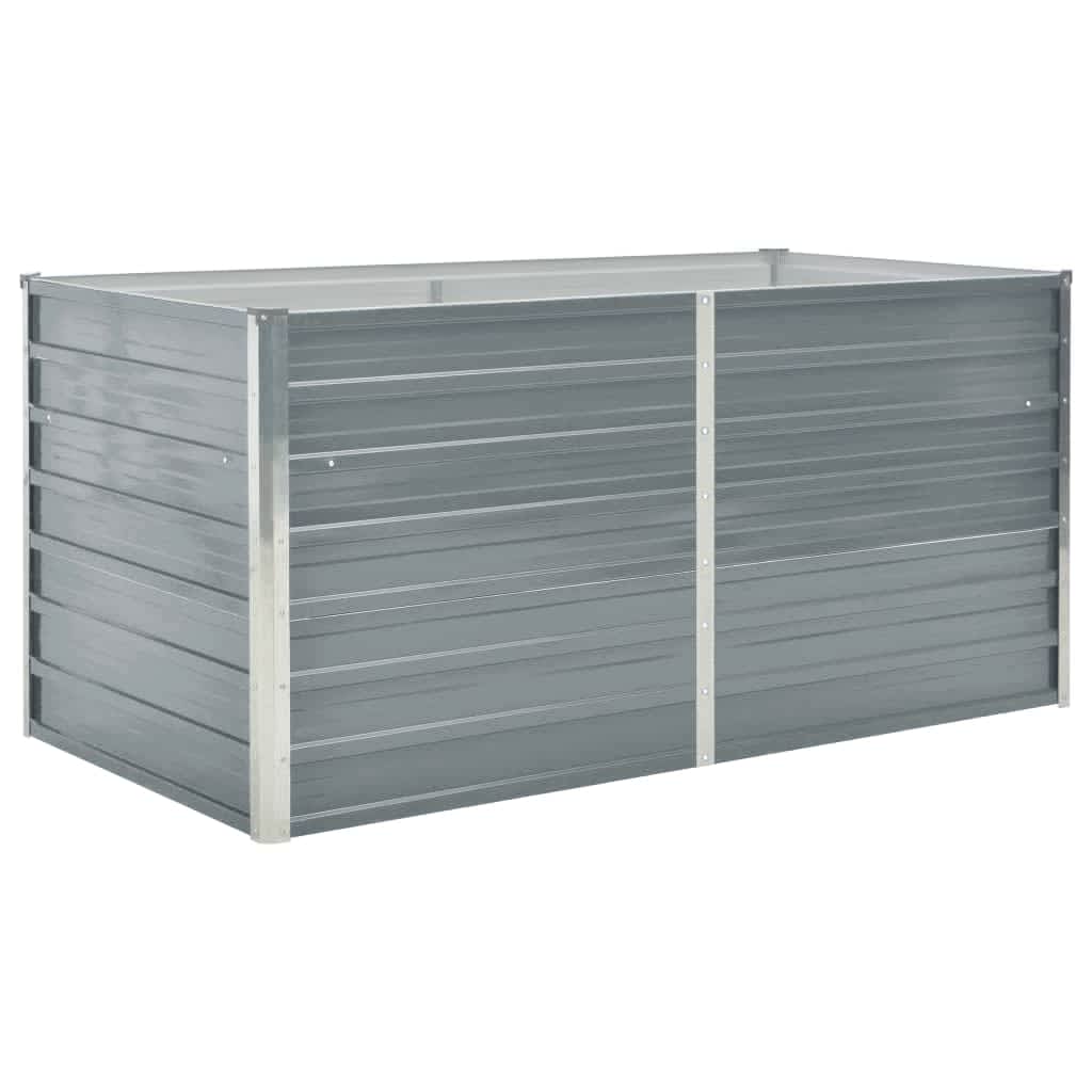 vidaXL Canteiro de jardim elevado 160x80x77cm aço galvanizado cinzento