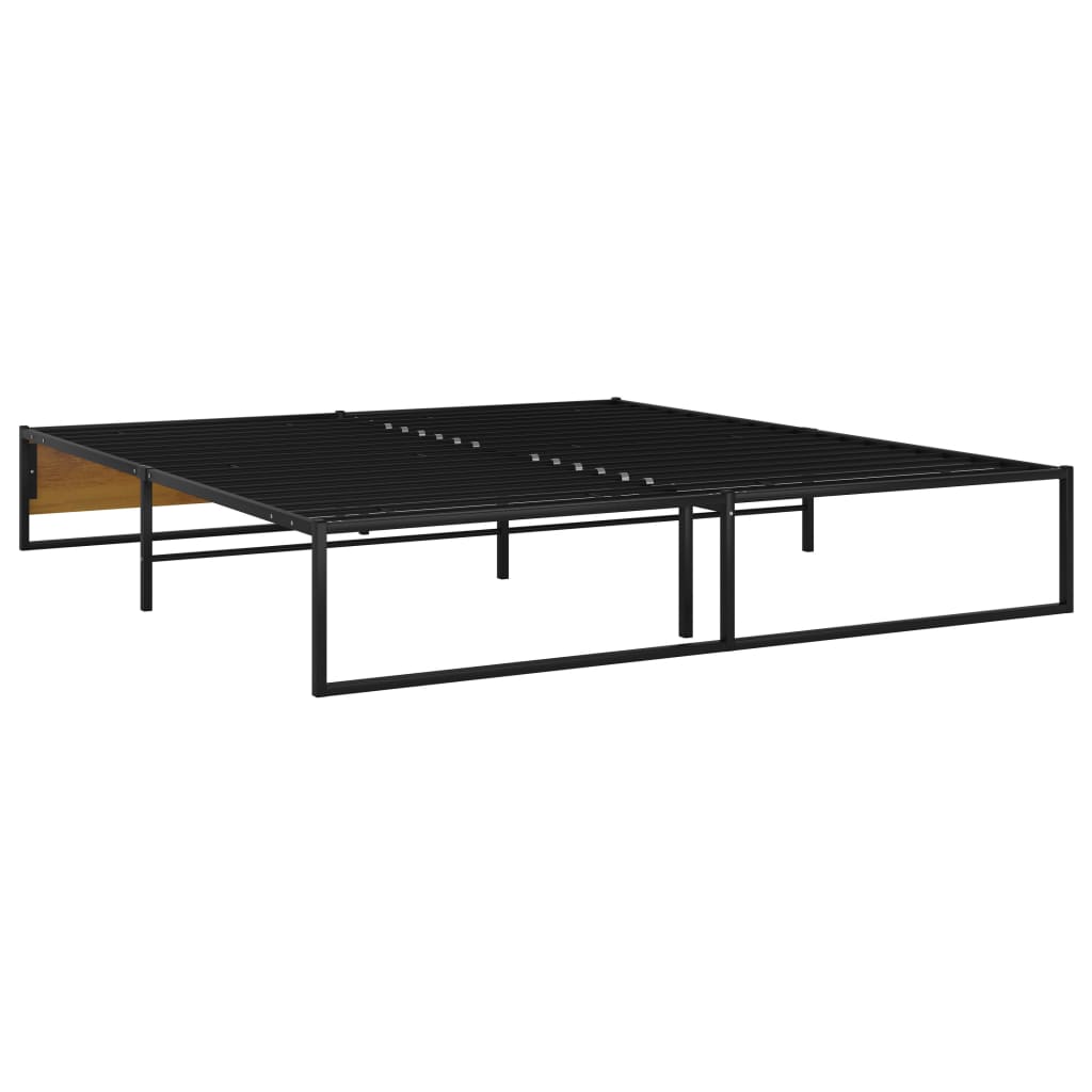 vidaXL Estrutura de cama 160x200 cm metal preto