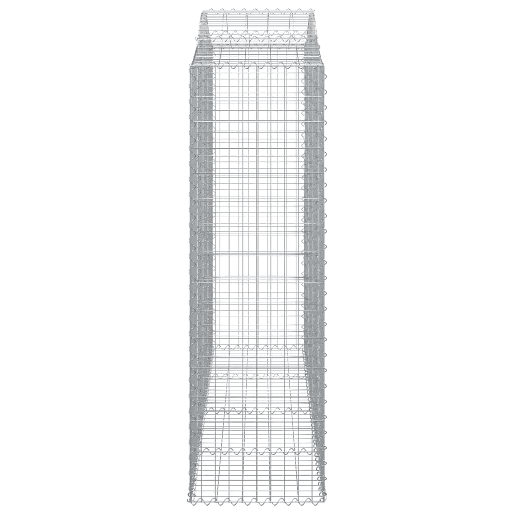 vidaXL Cestos gabião arqueados 2pcs 200x50x160/180cm ferro galvanizado