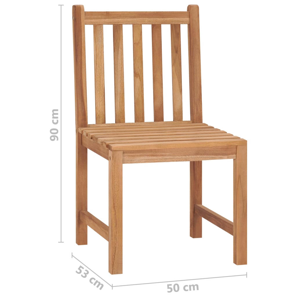 vidaXL Cadeiras de jardim 6 pcs madeira de teca maciça