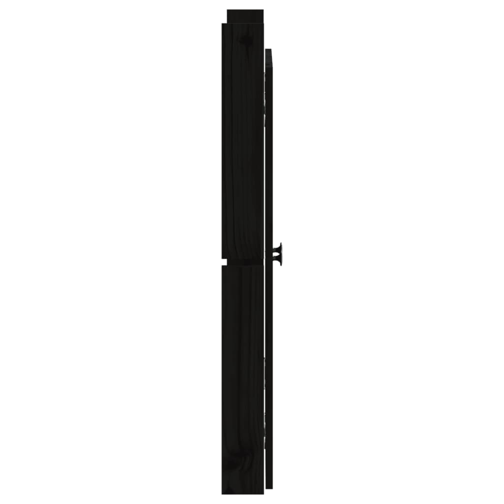 vidaXL Portas cozinha p/ exterior 2 pcs 50x9x82 cm pinho maciço preto