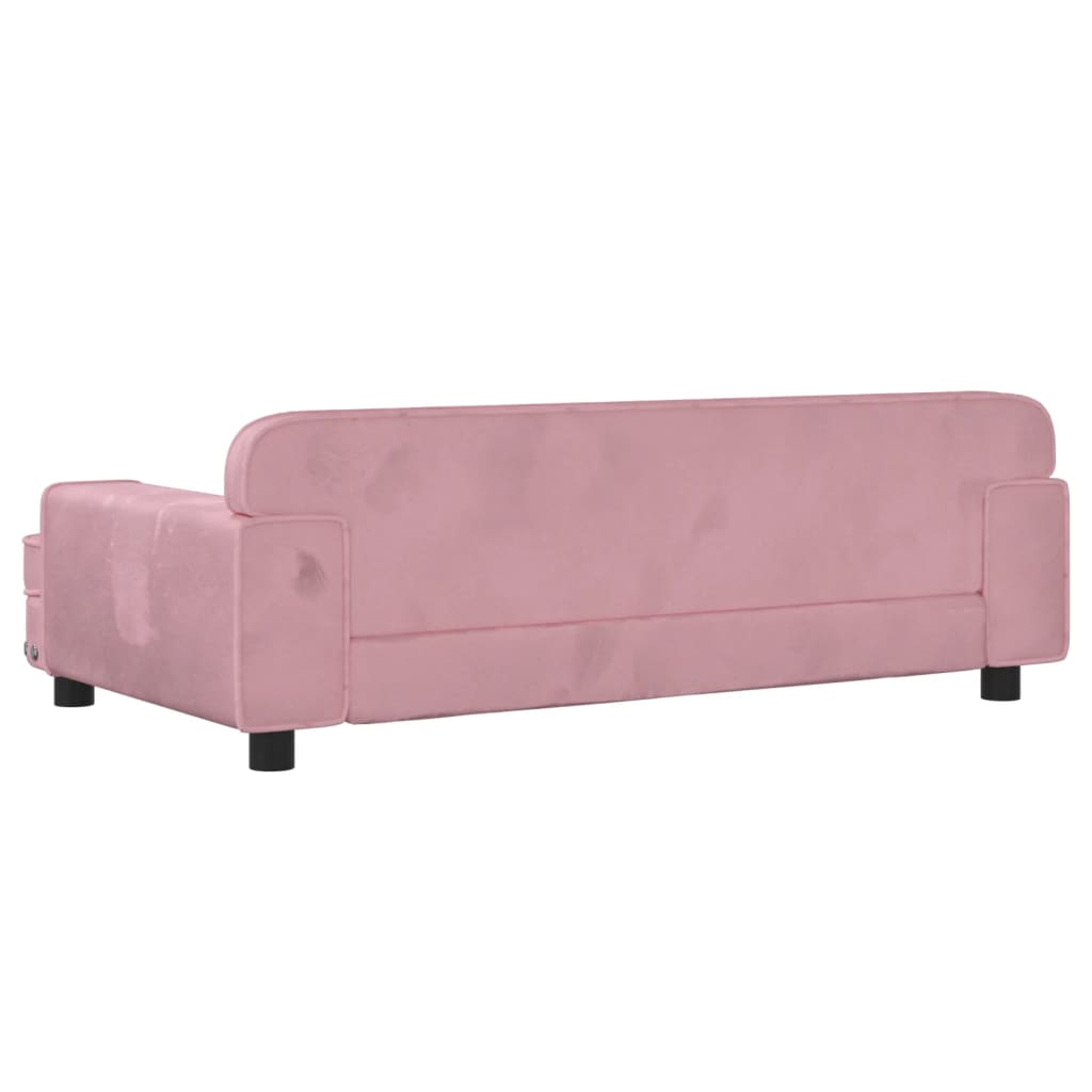 vidaXL Cama para cães 90x53x30 cm veludo rosa