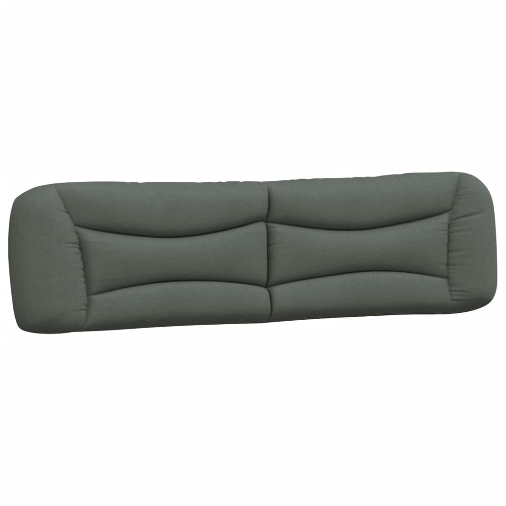 vidaXL Cama com colchão 200x200 cm tecido cinzento-escuro