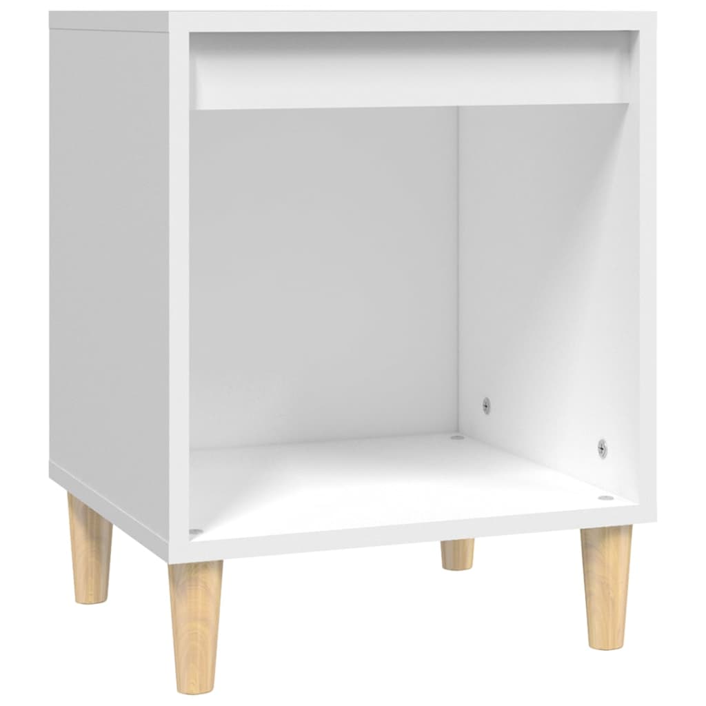 vidaXL Mesa de cabeceira 40x35x50 cm derivados de madeira branco