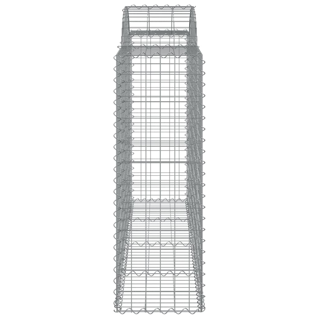 vidaXL Cestos gabião arqueados 15pcs 200x50x120/140 ferro galvanizado